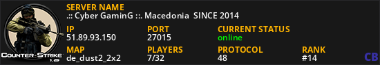 .:: Cyber GaminG ::. Macedonia  SINCE 2014