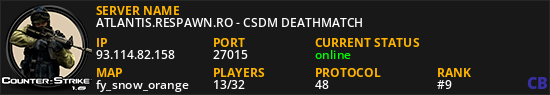 ATLANTIS.RESPAWN.RO - CSDM DEATHMATCH