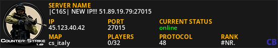 |C16S| NEW IP!!! 51.89.19.79:27015